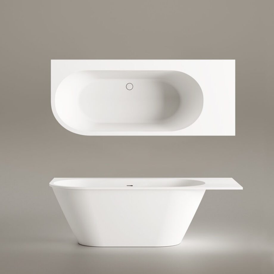 Mõõdu järgi kivivann PAA DECO SHAPE RE A 170–200×82,5 cm, matt Silkstone 9 PAA DECO SHAPE RE A Badewanne nach Mass aus Silkstone 170–200x82,5 cm, matt – 9