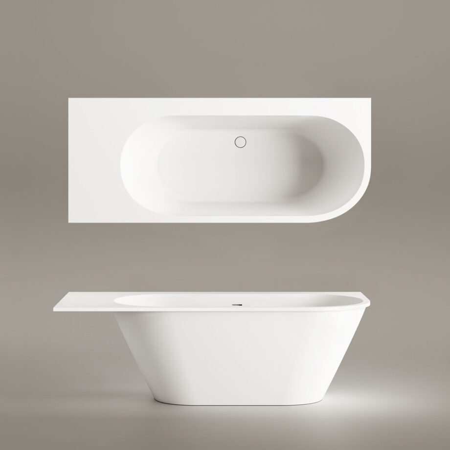 Mõõdu järgi kivivann PAA DECO SHAPE RE D 170–200×82,5 cm, matt Silkstone 9 PAA DECO SHAPE RE D Badewanne nach Mass aus Silkstone 170–200x82,5 cm, matt – 9