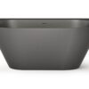 Must seinaäärne kivivann PAA DECO WALL 166×81 cm, Graphite, matt PAA DECO WALL Schwarze Vorwand-Badewanne Graphite, matt 166x81 cm