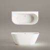 Seinaäärne kivivann PAA DECO WALL 166×81 cm, matt Silkstone 8 Vorwand-Badewanne PAA DECO WALL 166x81 cm, Silkstone – 8