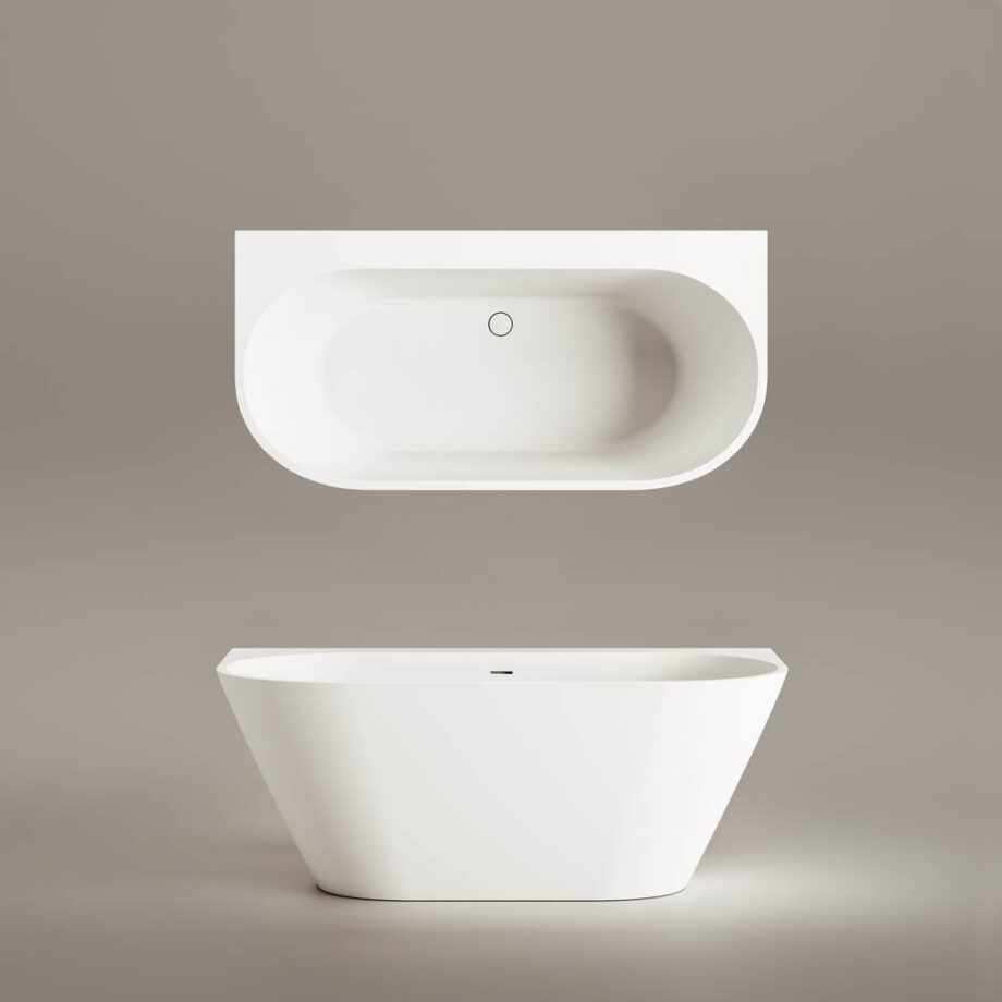 Seinaäärne kivivann PAA DECO WALL 166×81 cm, matt Silkstone 8 Vorwand-Badewanne PAA DECO WALL 166x81 cm, Silkstone – 8