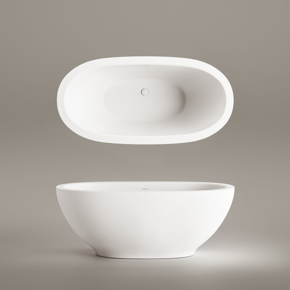 Freistehende Badewanne PAA DOLCE 180x90 cm, Silkstone – 3