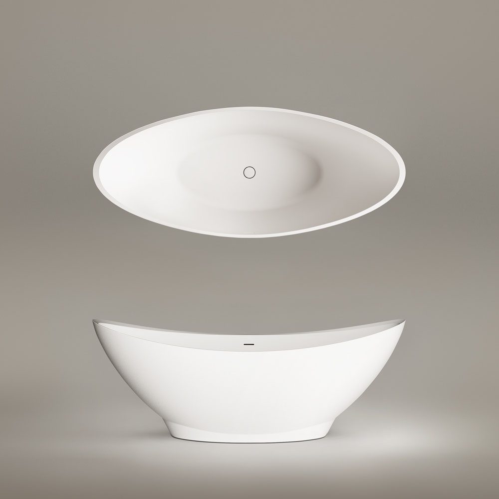 Freistehende Badewanne PAA FELICE 194,5x83 cm, Silkstone – 6