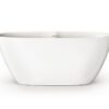 Eraldiseisev kivivann PAA PERLA 145 145×71 cm, läikiv kivimass PAA PERLA 145 freistehende Badewanne aus Mineralguss 145x71 cm, glänzend