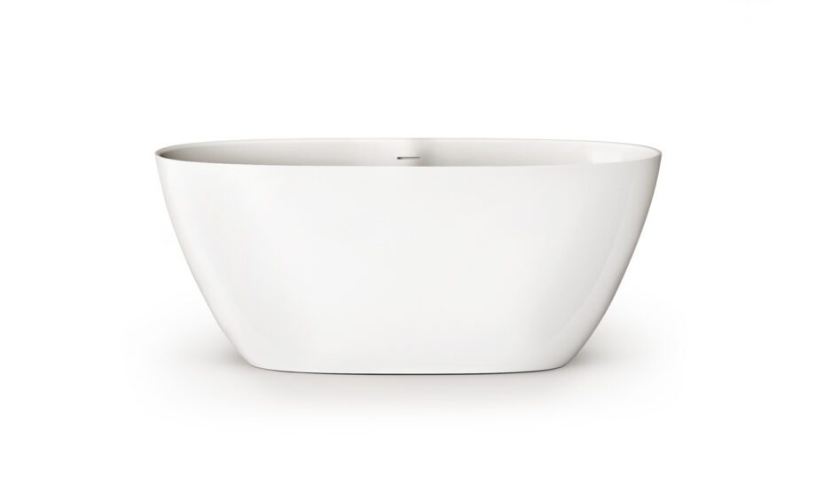 Eraldiseisev kivivann PAA PERLA 145 145×71 cm, läikiv kivimass PAA PERLA 145 freistehende Badewanne aus Mineralguss 145x71 cm, glänzend