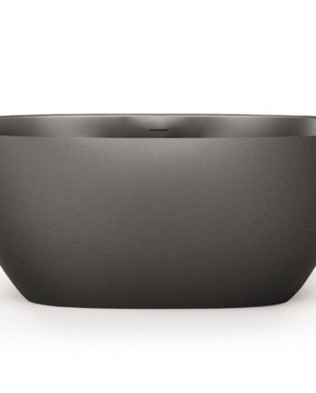 PAA PERLA 145 schwarze freistehende Badewanne Graphite, matt 145x71 cm