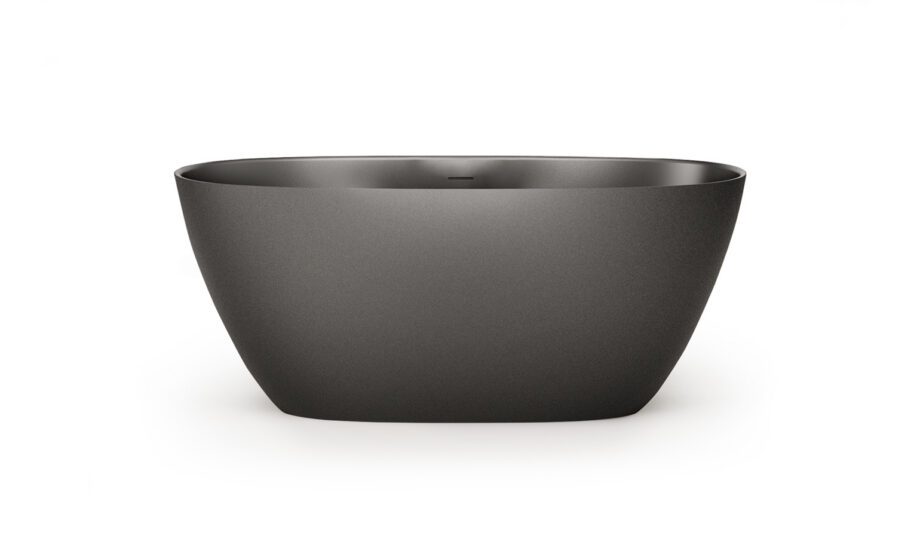 Must eraldiseisev kivivann PAA PERLA 145 145×71 cm, Graphite, matt PAA PERLA 145 schwarze freistehende Badewanne Graphite, matt 145x71 cm