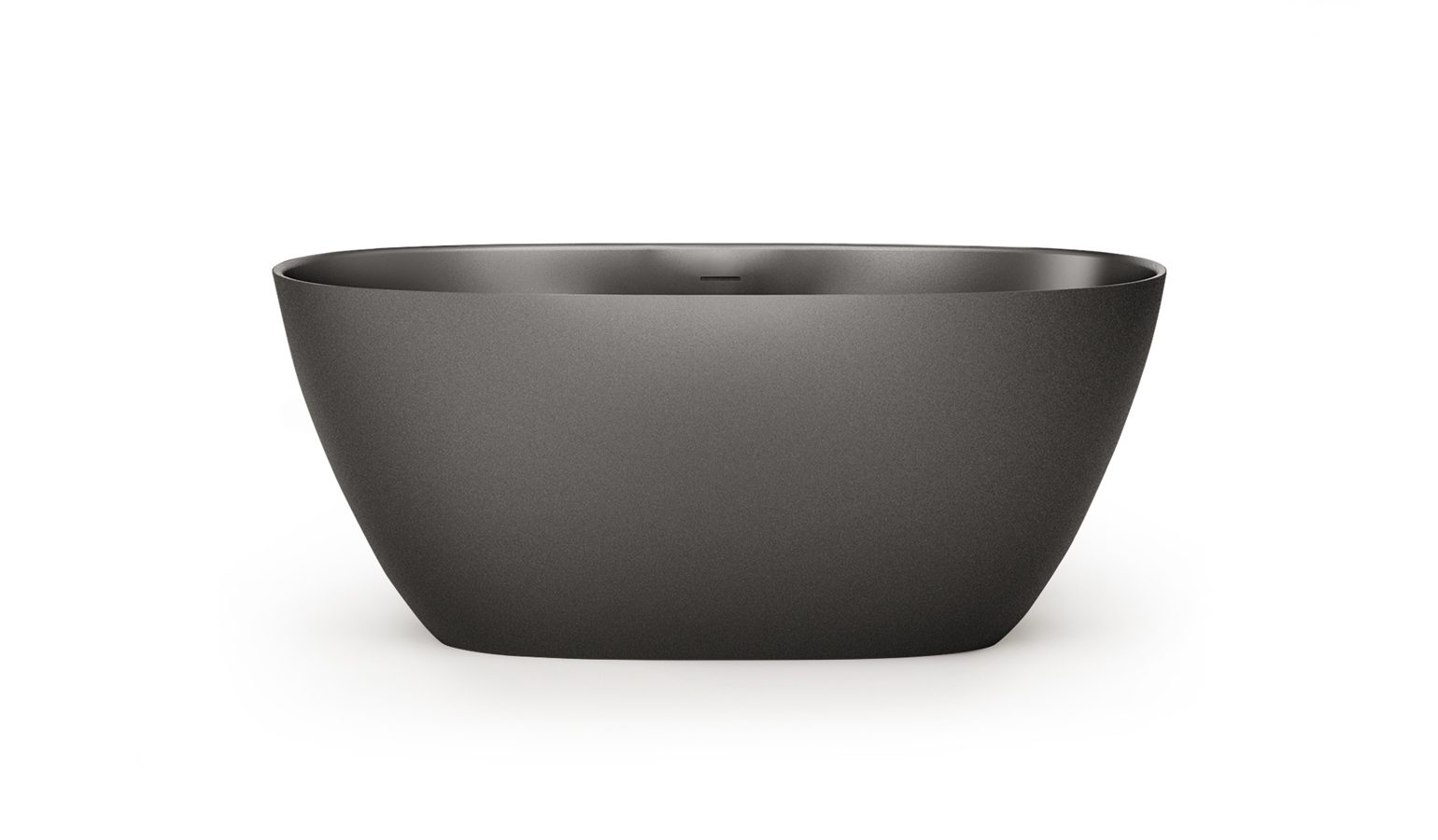 PAA PERLA 145 schwarze freistehende Badewanne Graphite, matt 145x71 cm