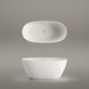 Eraldiseisev kivivann PAA PERLA 145 145×71 cm, matt Silkstone 8 PAA PERLA 145 freistehende Badewanne aus Silkstone 145x71 cm, matt – 8