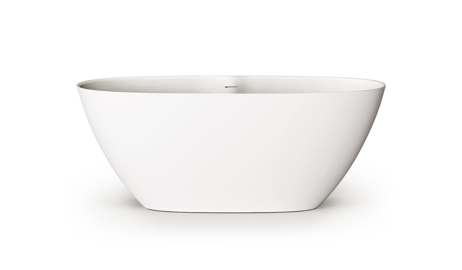 PAA PERLA 160 freistehende Badewanne aus Silkstone 160x75 cm, matt