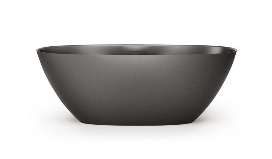 Must eraldiseisev kivivann PAA PERLA 175 175×76 cm, Graphite, matt PAA PERLA 175 schwarze freistehende Badewanne Graphite, matt 175x76 cm