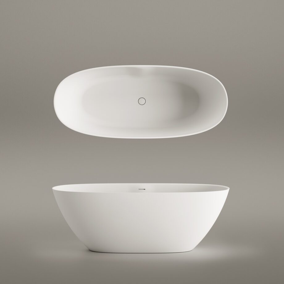 Eraldiseisev kivivann PAA PERLA 175 175×76 cm, matt Silkstone 7 PAA PERLA 175 freistehende Badewanne aus Silkstone 175x76 cm, matt – 7