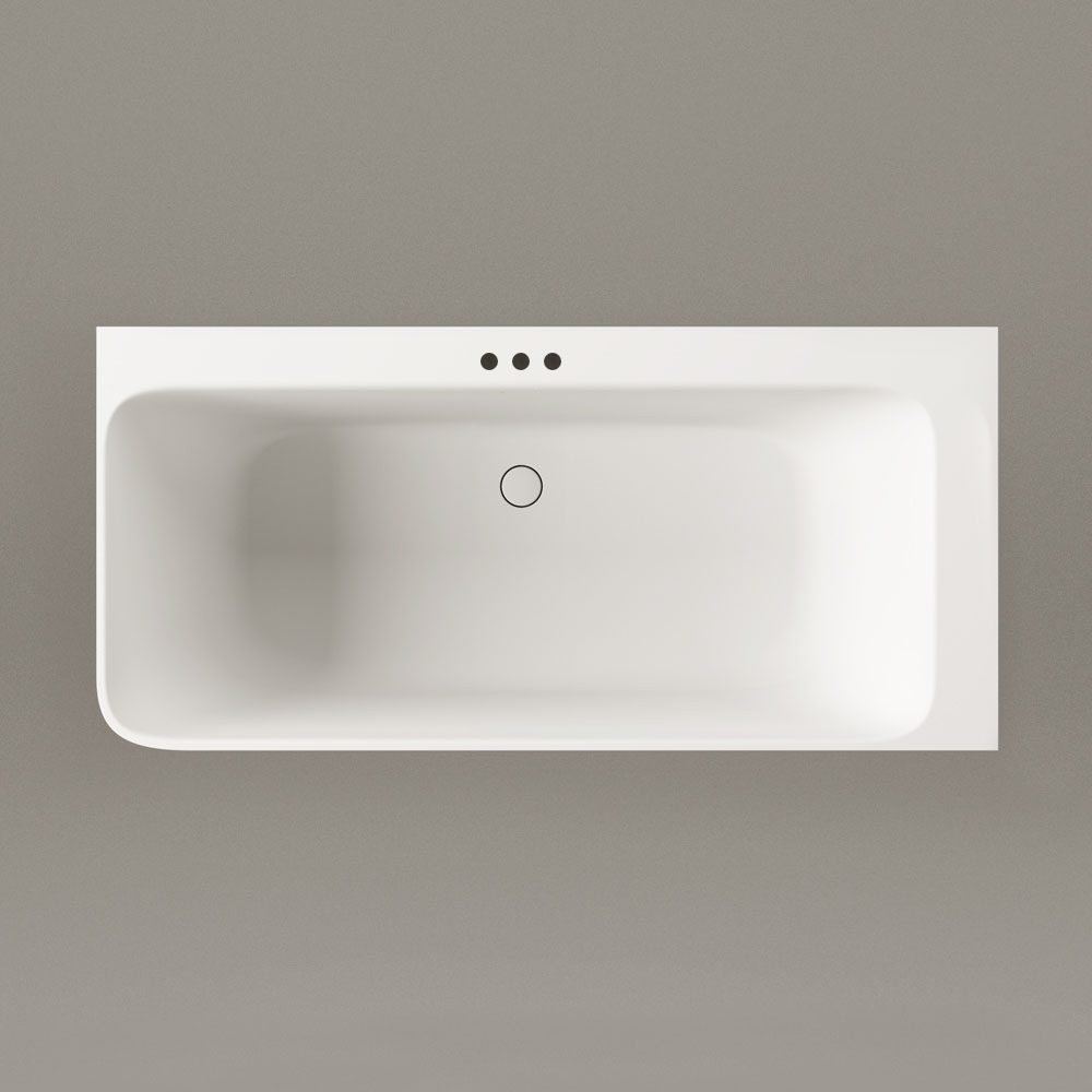 PAA QUADRO CORNER A Eckbadewanne aus Silkstone 160x75 cm, links, matt – 6