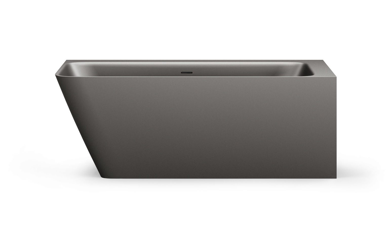PAA QUADRO CORNER A Schwarze Eckbadewanne Graphite, matt 160x75 cm, links