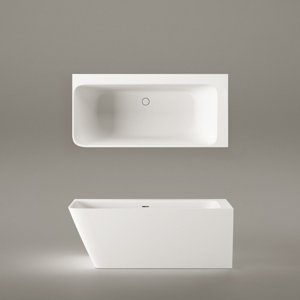 PAA QUADRO CORNER A Eckbadewanne aus Silkstone 160x75 cm, links, matt – 7