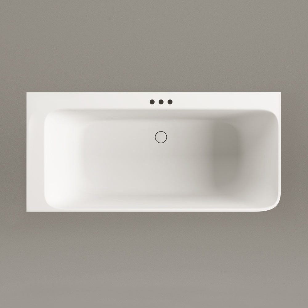 PAA QUADRO CORNER D Eckbadewanne aus Silkstone 160x75 cm, rechts, matt – 6