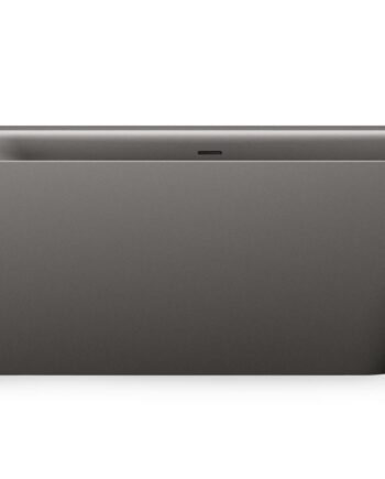 PAA QUADRO CORNER D Schwarze Eckbadewanne Graphite, matt 160x75 cm, rechts