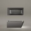 Must nurgavann PAA QUADRO CORNER D 160×75 cm, parempoolne, Graphite, matt 4 PAA QUADRO CORNER D Schwarze Eckbadewanne Graphite, matt 160x75 cm, rechts – 4