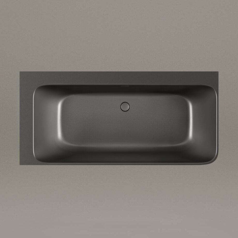 Must nurgavann PAA QUADRO CORNER D 160×75 cm, parempoolne, Graphite, matt 5 PAA QUADRO CORNER D Schwarze Eckbadewanne Graphite, matt 160x75 cm, rechts – 5