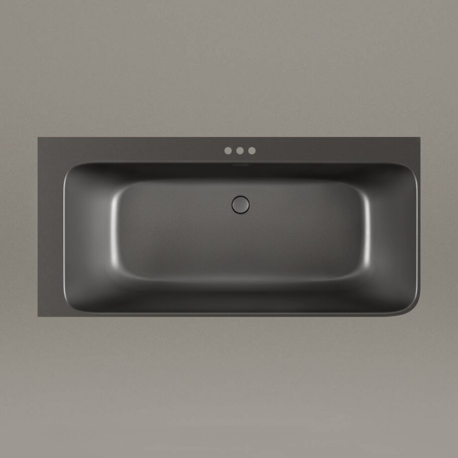 Must nurgavann PAA QUADRO CORNER D 160×75 cm, parempoolne, Graphite, matt 3 PAA QUADRO CORNER D Schwarze Eckbadewanne Graphite, matt 160x75 cm, rechts – 3