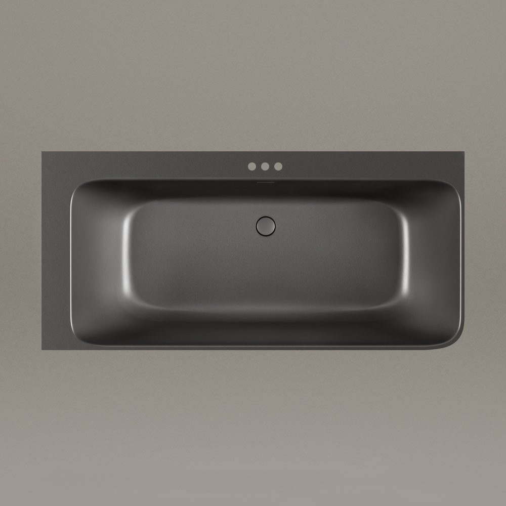 PAA QUADRO CORNER D Schwarze Eckbadewanne Graphite, matt 160x75 cm, rechts – 3