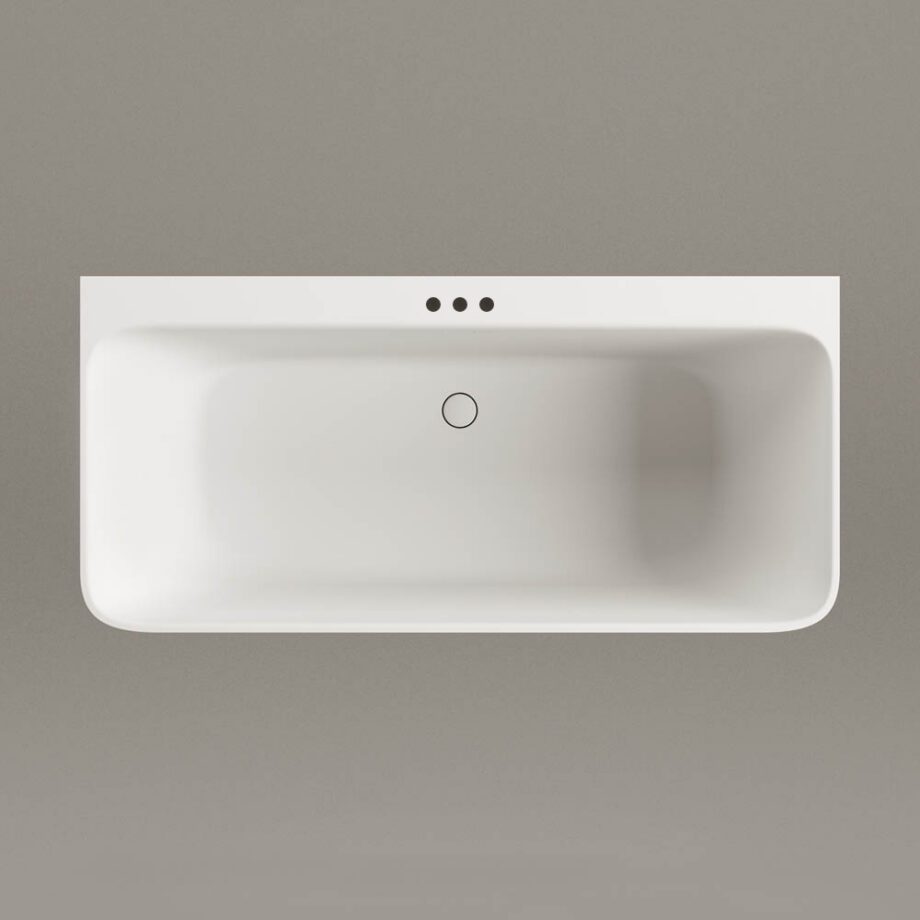 PAA QUADRO WALL Vorwand-Badewanne aus Silkstone 160,5x76 cm, matt – 6
