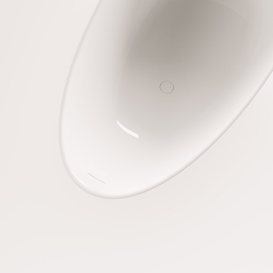 Eraldiseisev kivivann PAA BELLA OVO 170×80 cm, läikiv kivimass 2 PAA BELLA OVO schwarze freistehende Badewanne Graphite, matt 170x80 cm – 2