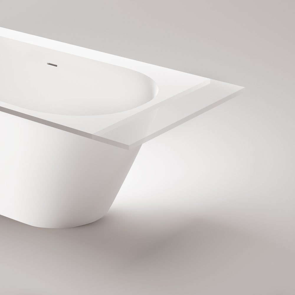 PAA DECO SHAPE RE A Badewanne nach Mass aus Silkstone 170–200x82,5 cm, matt – 3