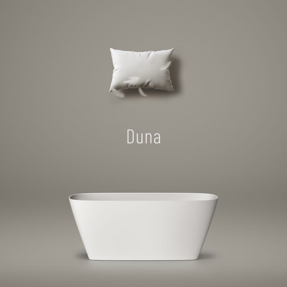Eraldiseisev kivivann PAA DUNA 150×65 cm, läikiv kivimass 3 PAA DUNA schwarze freistehende Badewanne Graphite, matt 150x65 cm – 3
