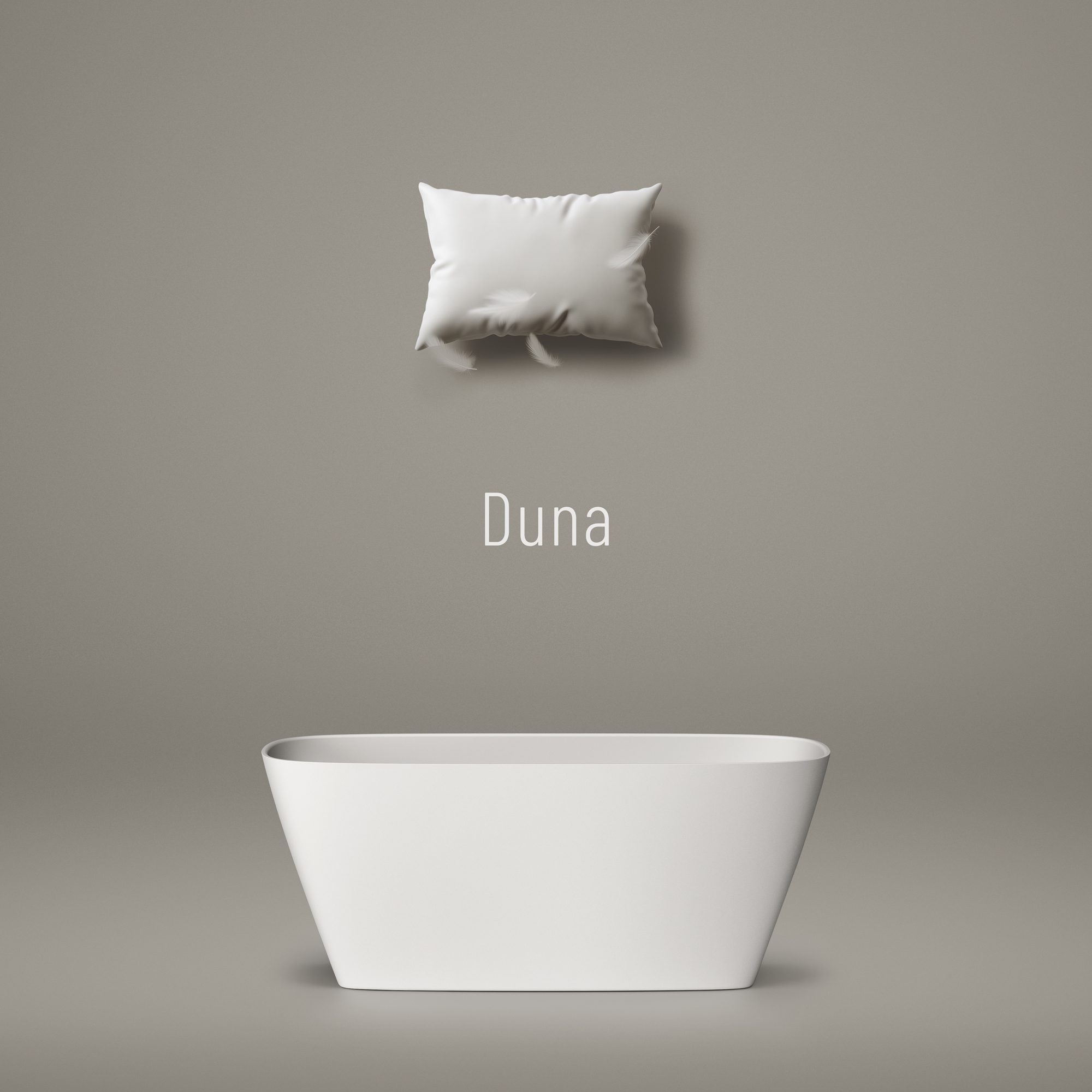 PAA DUNA schwarze freistehende Badewanne Graphite, matt 150x65 cm – 3