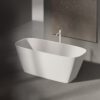 Eraldiseisev kivivann PAA DUNA 150×65 cm, läikiv kivimass 2 PAA DUNA schwarze freistehende Badewanne Graphite, matt 150x65 cm – 2
