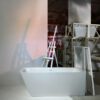 PAA QUADRO CORNER A Eckbadewanne aus Mineralguss 160x75 cm, links, glänzend – 2