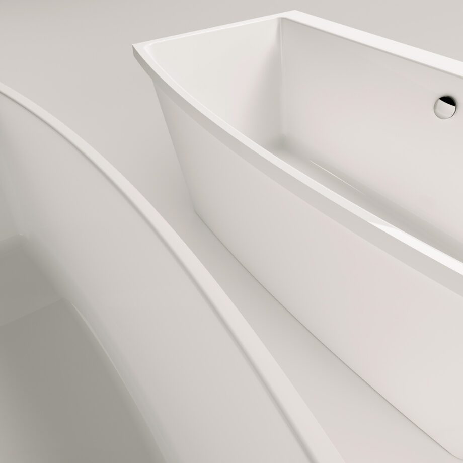 Eraldiseisev kivivann PAA STEP 170×89 cm, läikiv kivimass 13 Freistehende Badewanne PAA STEP 170x89 cm, Mineralguss – 13
