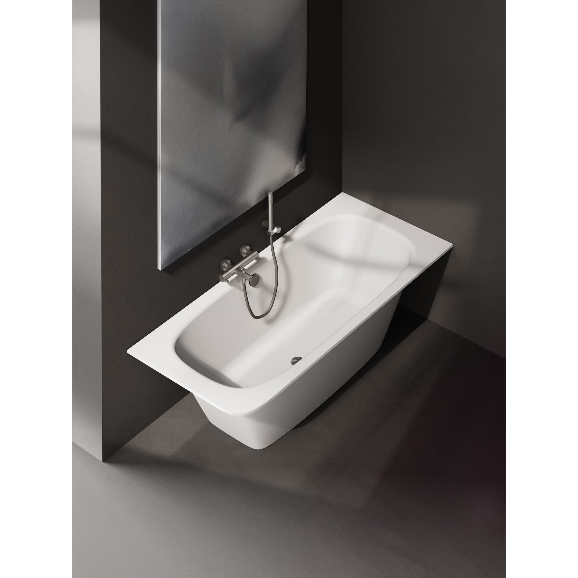 PAA SMART 150 A Einbau-Badewanne aus Mineralguss 150x75 cm, abgerundete Ecke A, glänzend – 4