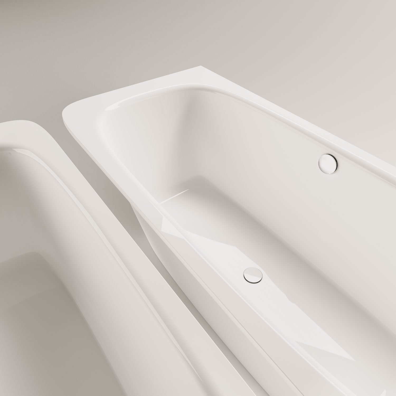 PAA SMART 170 AD Einbau-Badewanne aus Mineralguss 170x75 cm, abgerundete Ecken A und D, glänzend – 8