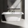 Sisseehitatav kivivann PAA SMART 170 D 170×75 cm, ümar nurk D, läikiv kivimass 2 PAA SMART 150 D Einbau-Badewanne aus Mineralguss 150x75 cm, abgerundete Ecke D, glänzend – 2
