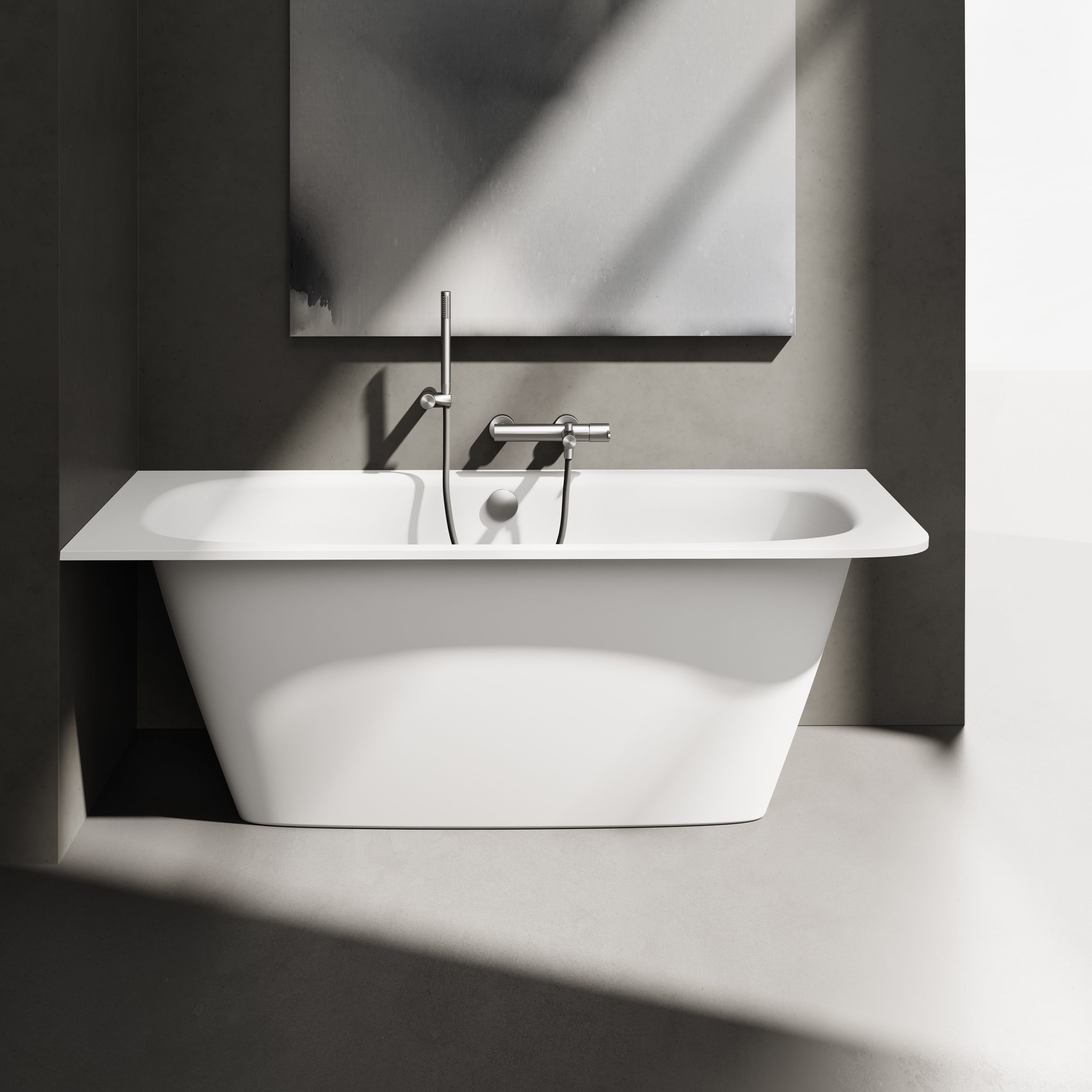 PAA SMART 150 D Einbau-Badewanne aus Mineralguss 150x75 cm, abgerundete Ecke D, glänzend – 2
