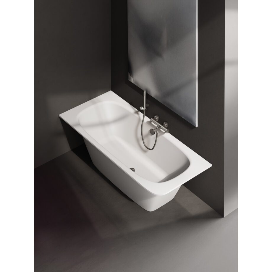 Sisseehitatav kivivann PAA SMART 170 D 170×75 cm, ümar nurk D, läikiv kivimass 3 PAA SMART 150 D Einbau-Badewanne aus Mineralguss 150x75 cm, abgerundete Ecke D, glänzend – 3