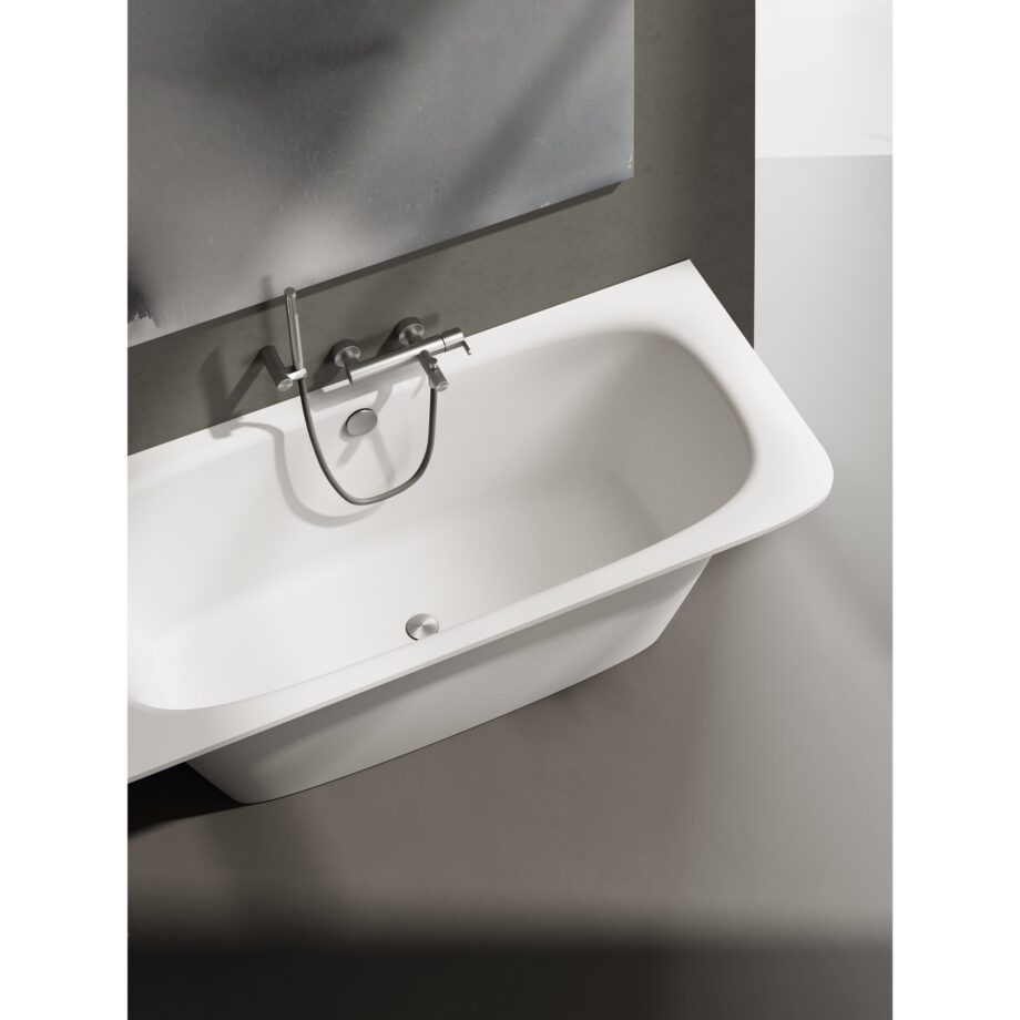 Sisseehitatav kivivann PAA SMART 170 D 170×75 cm, ümar nurk D, läikiv kivimass 4 PAA SMART 150 D Einbau-Badewanne aus Mineralguss 150x75 cm, abgerundete Ecke D, glänzend – 4