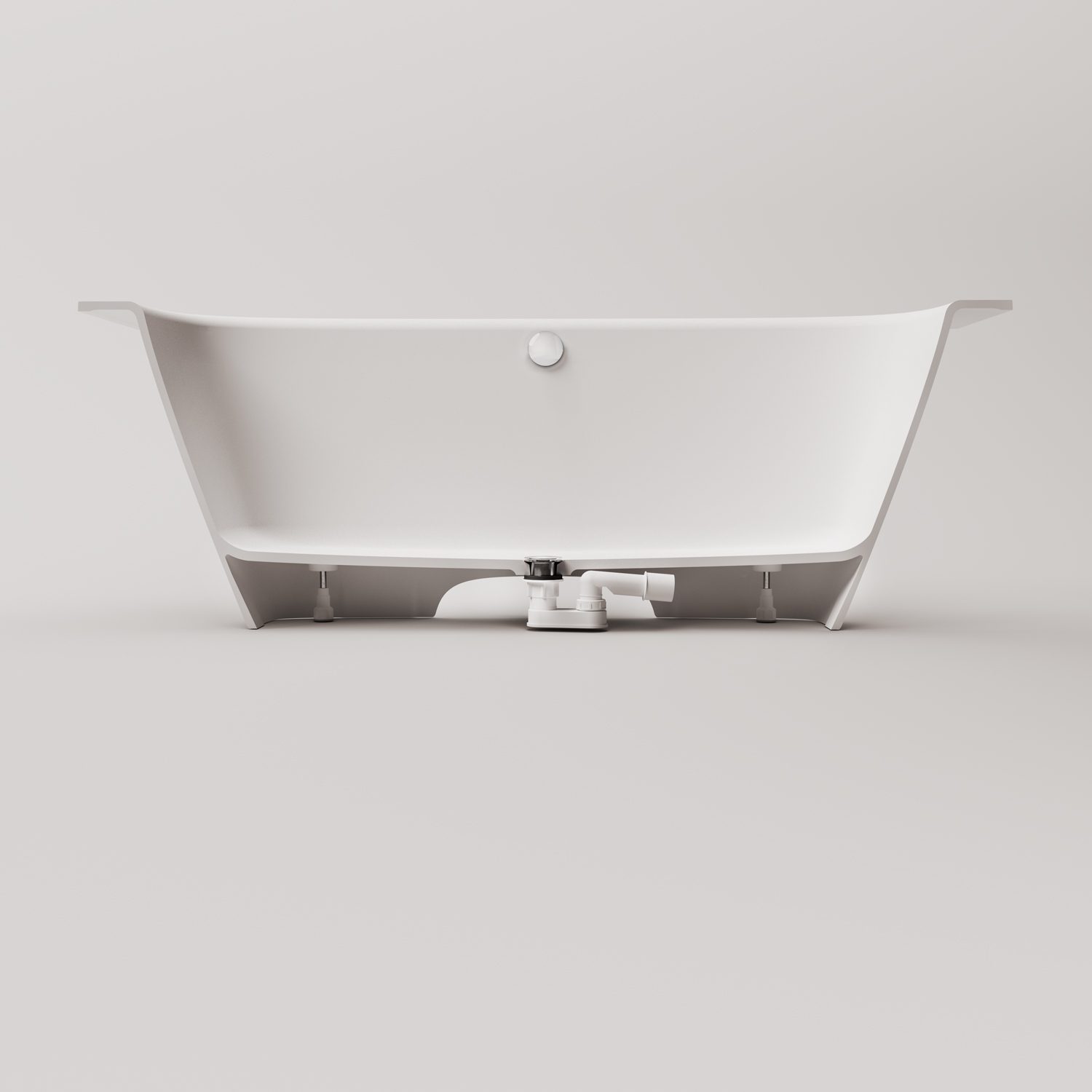PAA SMART 150 D Einbau-Badewanne aus Mineralguss 150x75 cm, abgerundete Ecke D, glänzend – 9