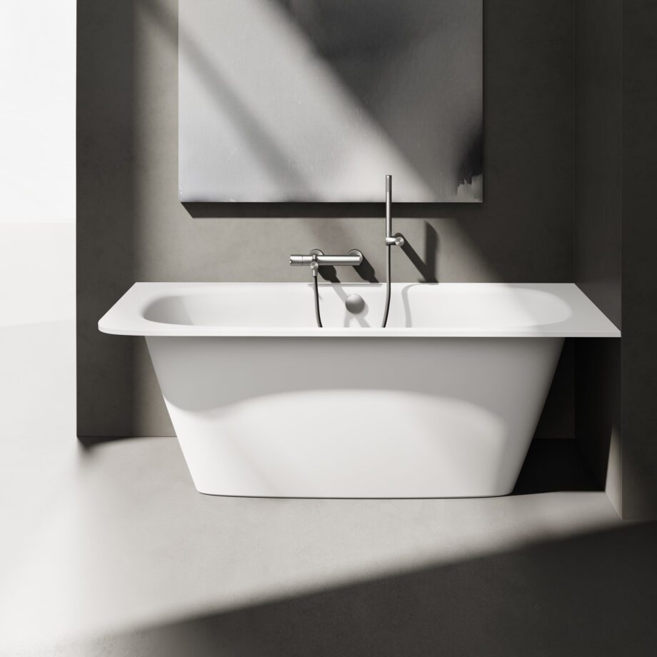 Sisseehitatav kivivann PAA SMART 170 A 170×75 cm, ümar nurk A, läikiv kivimass 2 PAA SMART 150 A Einbau-Badewanne aus Mineralguss 150x75 cm, abgerundete Ecke A, glänzend – 2