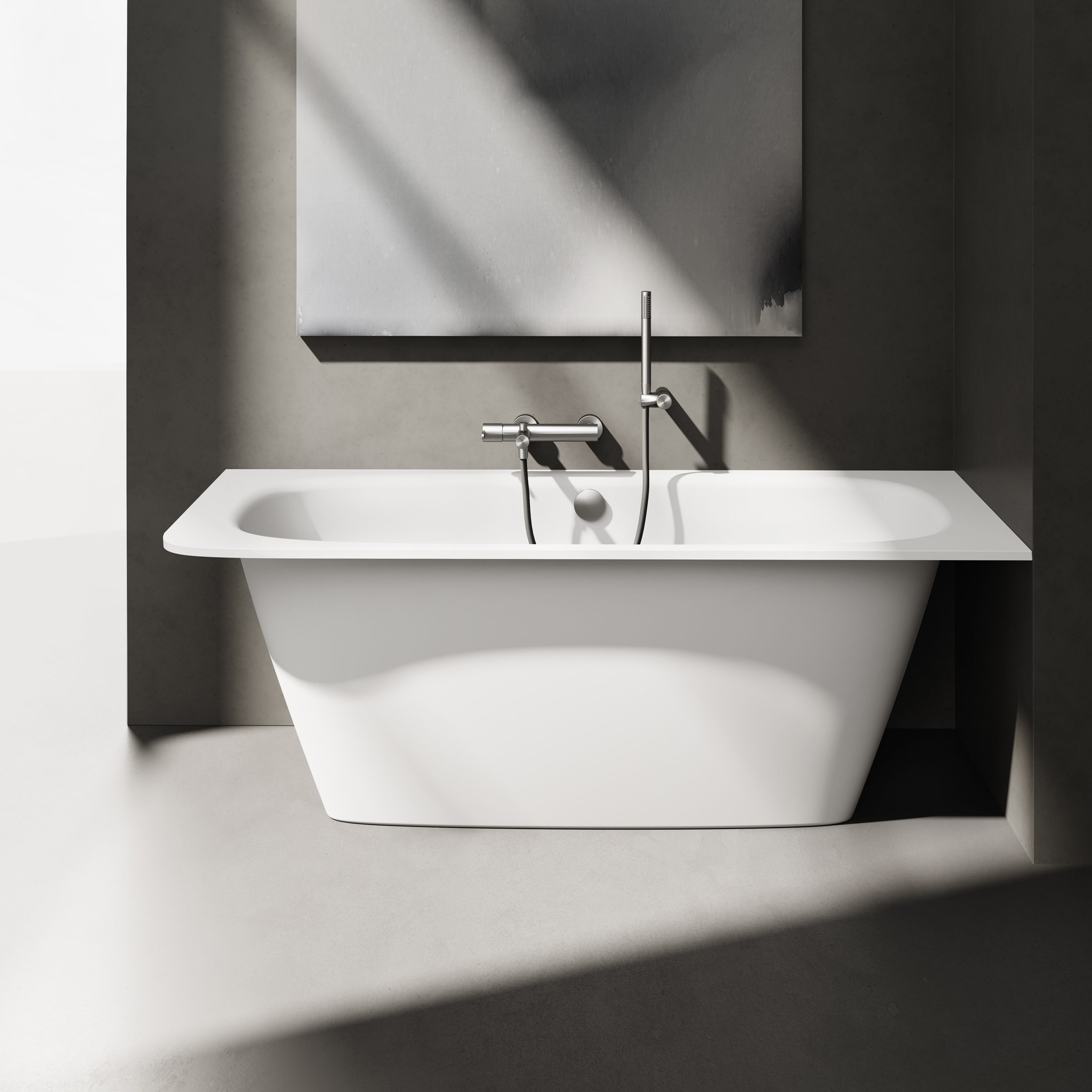 PAA SMART 150 A Einbau-Badewanne aus Mineralguss 150x75 cm, abgerundete Ecke A, glänzend – 2