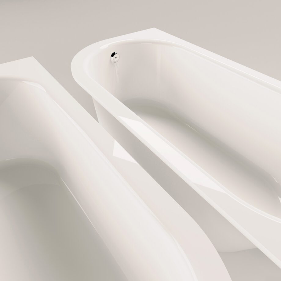 Sisseehitatav kivivann PAA VARIO M C 158×75 cm, ümar nurk C, läikiv kivimass 3 PAA VARIO M C Einbau-Badewanne aus Mineralguss 158x75 cm, abgerundete Ecke C, glänzend – 3