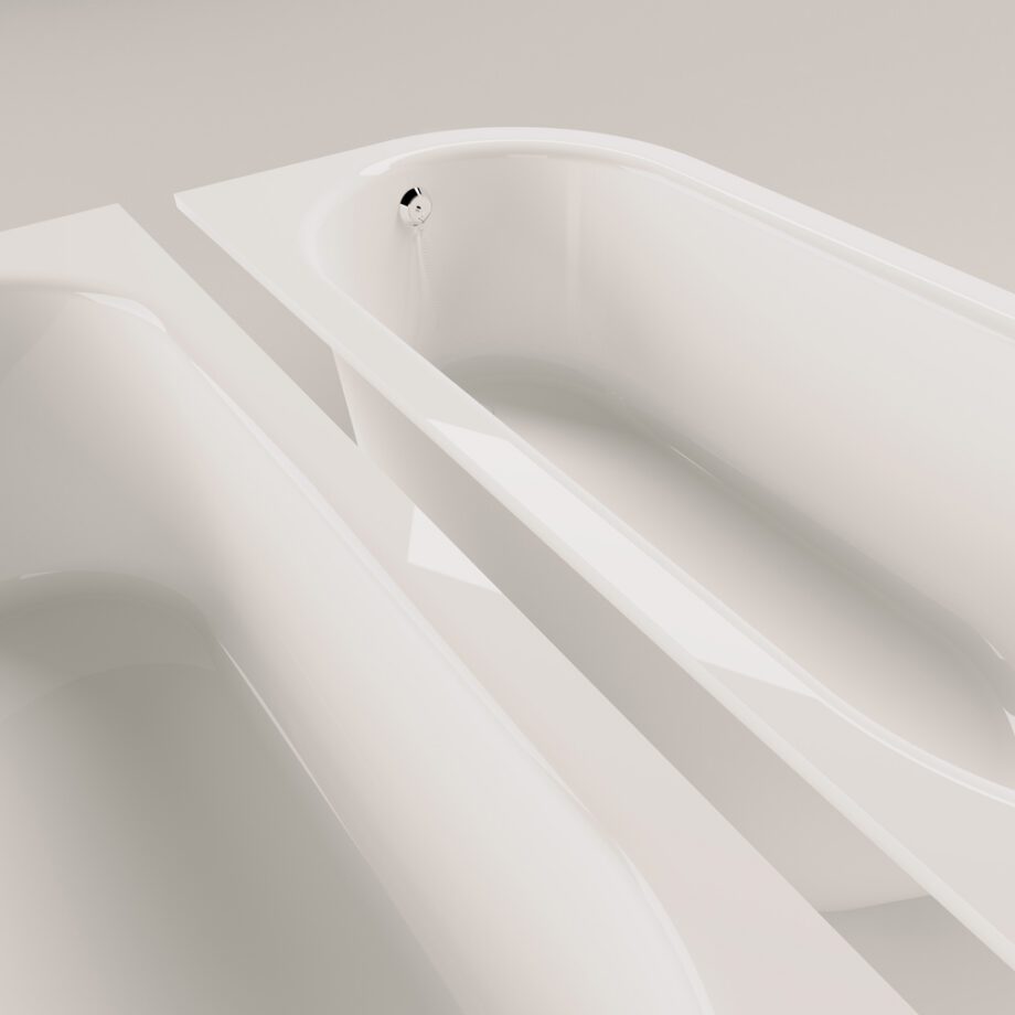 Sisseehitatav kivivann PAA VARIO M D 158×75 cm, ümar nurk D, läikiv kivimass 3 PAA VARIO L D Einbau-Badewanne aus Mineralguss 168x75 cm, abgerundete Ecke D, glänzend – 3