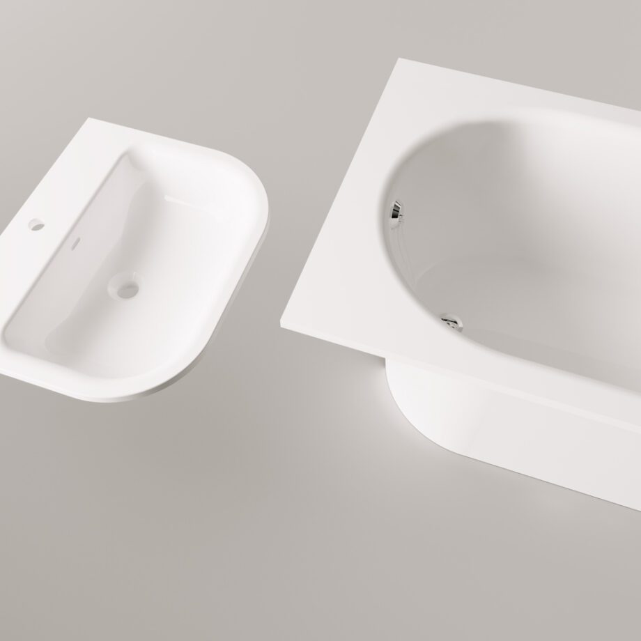Sisseehitatav kivivann PAA VARIO M 160×75 cm, läikiv kivimass 4 Einbau-Badewanne PAA VARIO M 160x75 cm, Mineralguss – 4