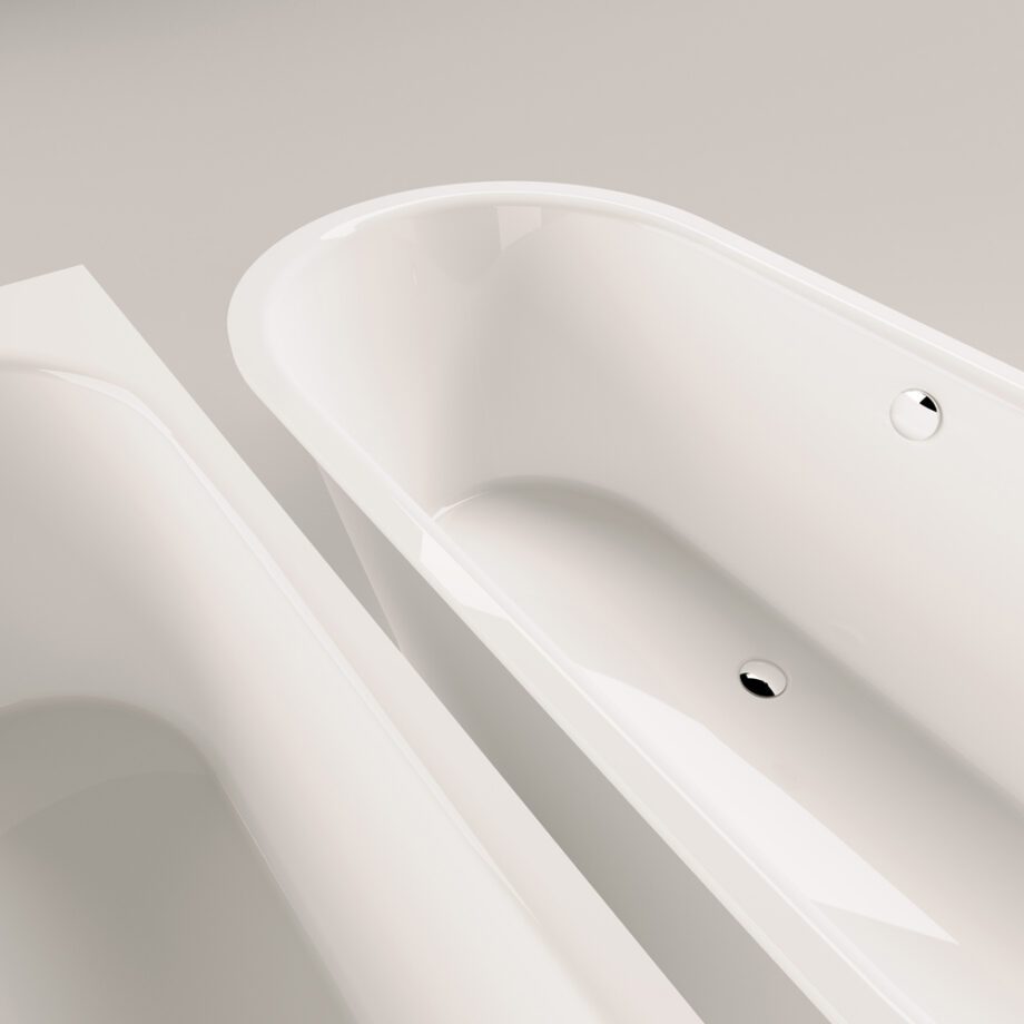 Sisseehitatav kivivann PAA VARIO XL AB 180×80 cm, ümarad nurgad A ja B, läikiv kivimass 5 PAA VARIO XL AB Einbau-Badewanne aus Mineralguss 180x80 cm, abgerundete Ecken A und B, glänzend – 5