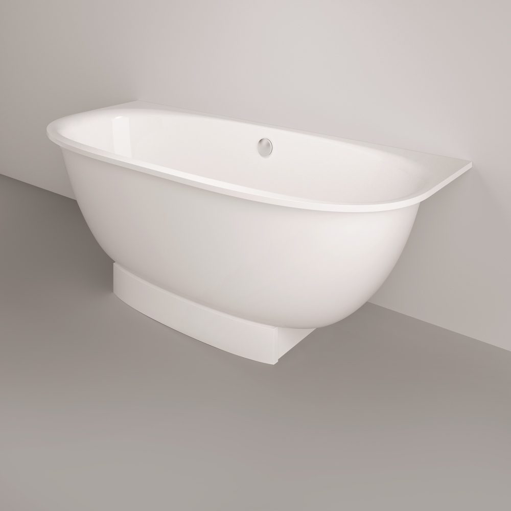 PAA VERSO AD Einbau-Badewanne aus Mineralguss 170x75 cm, abgerundete Ecken A und D, glänzend – 4