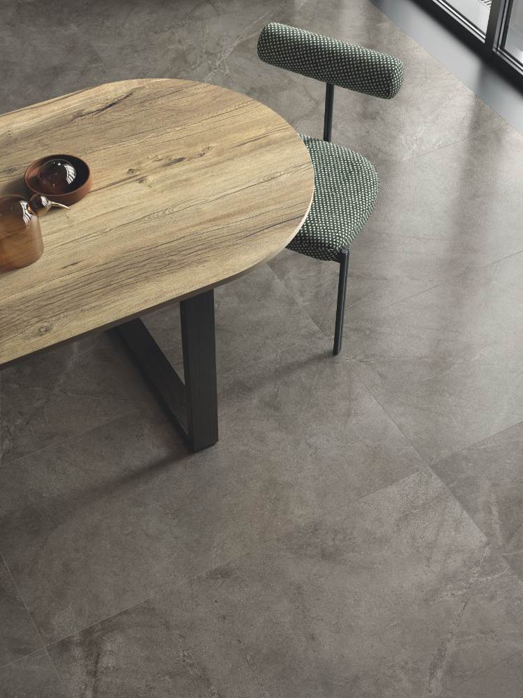 Feinsteinzeug Fliese in Steinoptik ABK Atlantis Taupe, 120x120 cm, 8,5 mm, natur matt, rutschhemmend R10 – 4