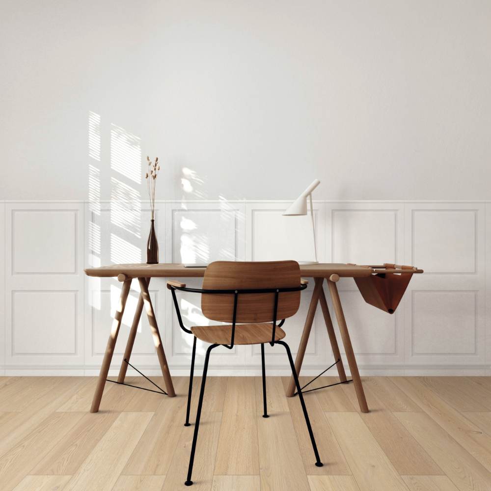 Keramische Wandfliese mit Relief ABK Boiserie White, 60x120 cm, 8,5 mm, matt