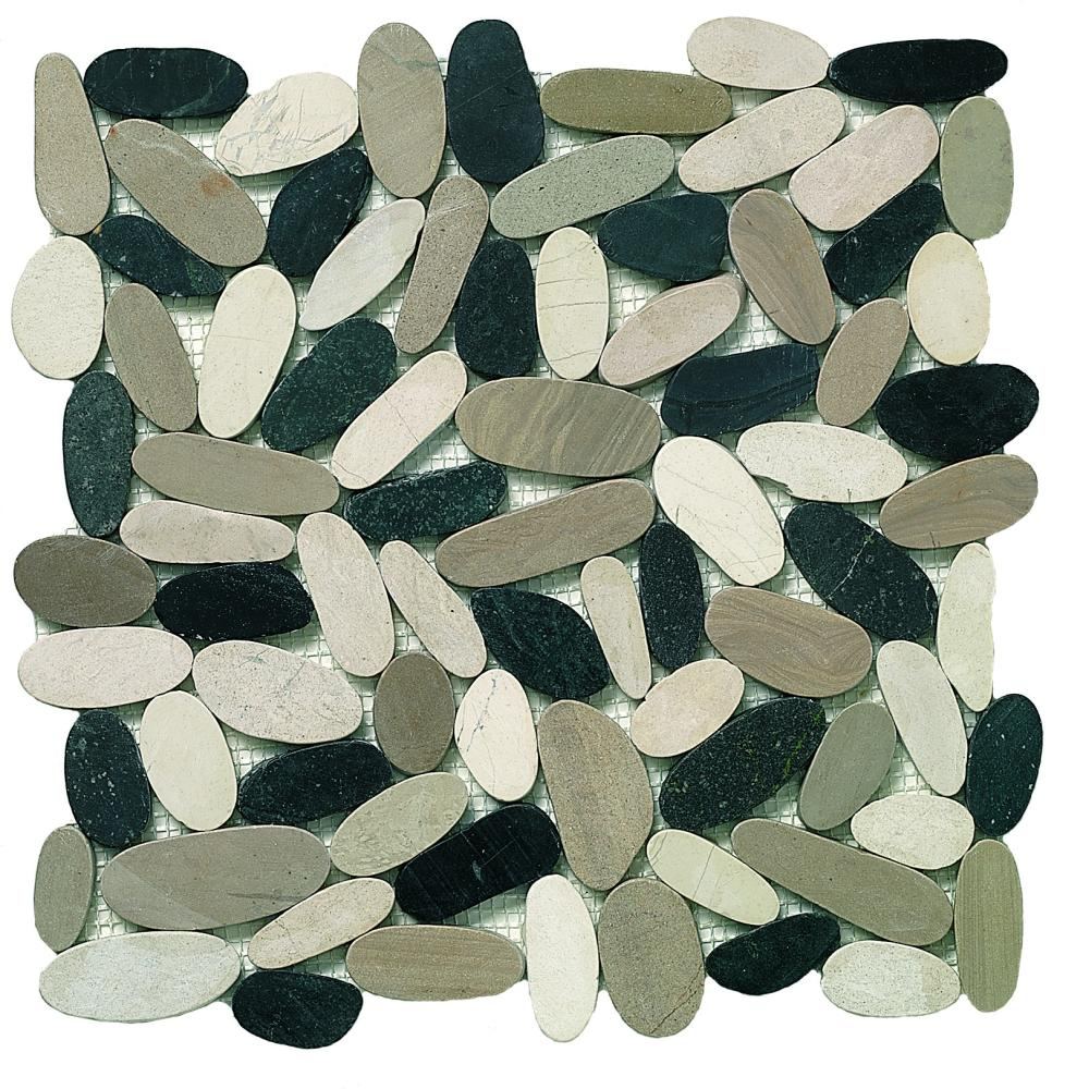 Natursteinmosaik Dune Pebbles Light, 30,5x31,5 cm, 8 mm